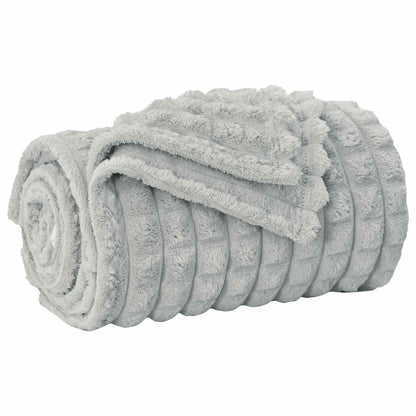 Throw Blanket Grey 240 x 220 cm Fleece