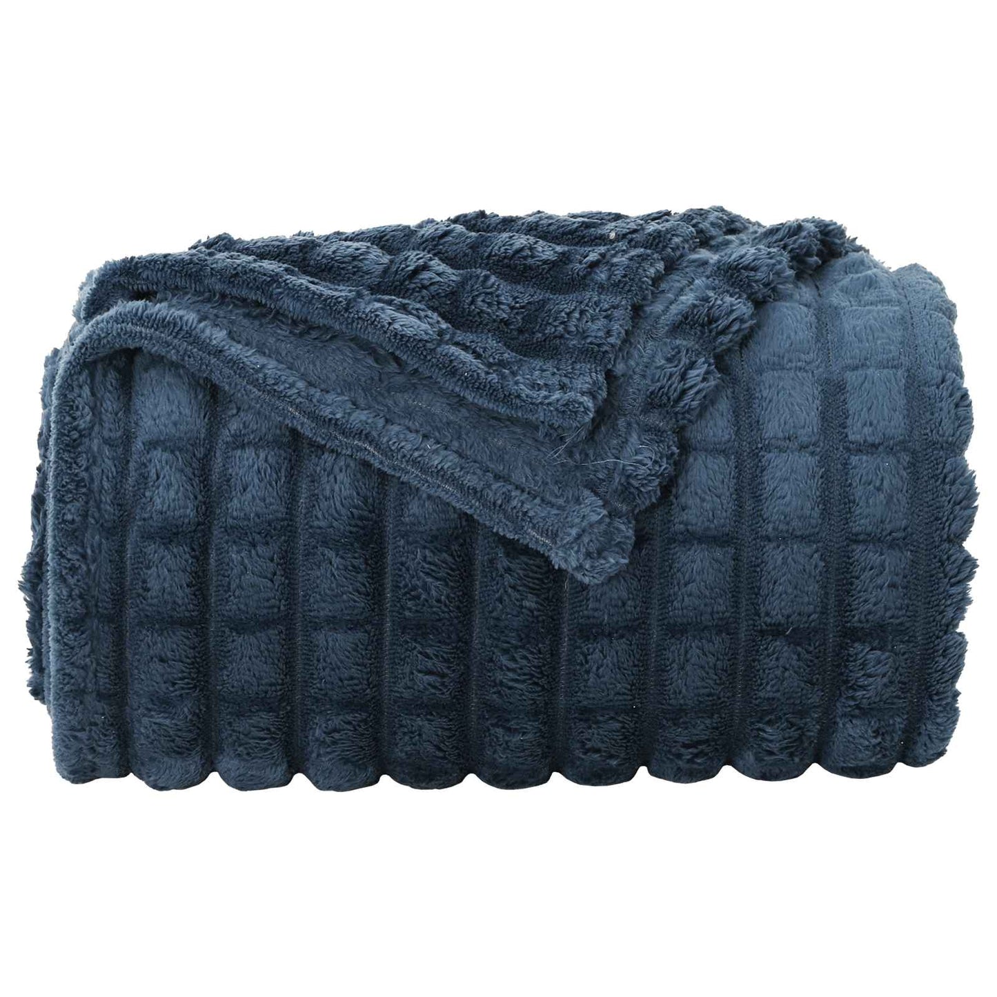 Throw Blanket Navy Blue 200 x 150 cm Fleece