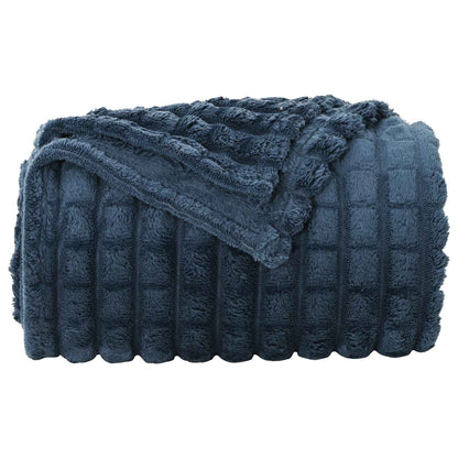 Throw Blanket Navy Blue 200 x 150 cm Fleece