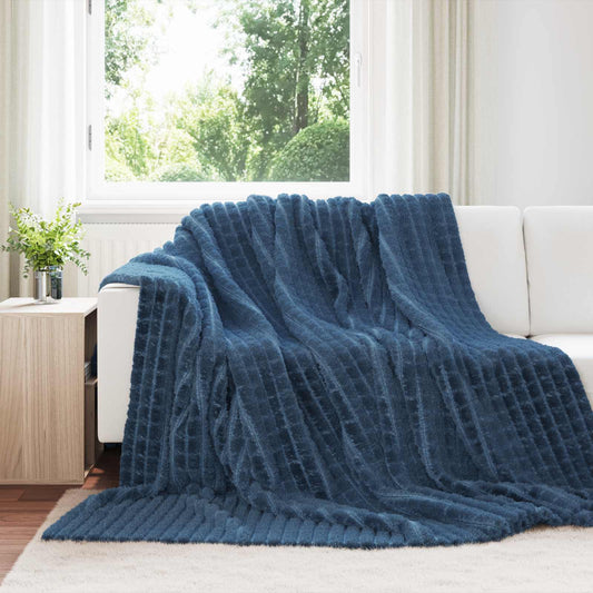 Throw Blanket Navy Blue 240 x 220 cm 1.37 kg Fleece