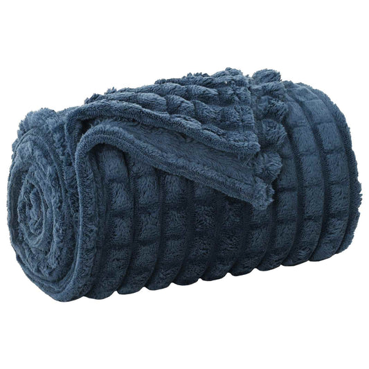 Throw Blanket Navy Blue 240 x 220 cm 1.37 kg Fleece
