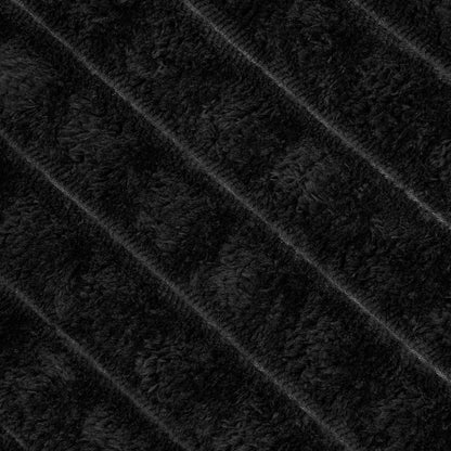 Throw Blanket Black 270 x 240 cm Fleece