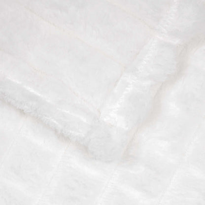 Throw Blanket White 150 x 130 cm Fleece