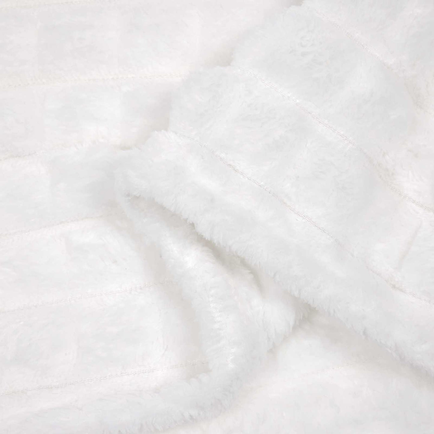 Throw Blanket White 200 x 150 cm Fleece