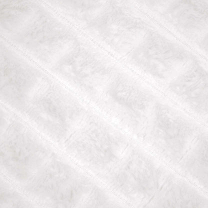 Throw Blanket White 240 x 220 cm Fleece
