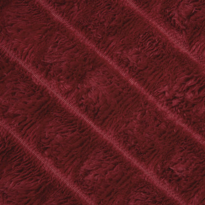 Throw Blanket Bordeaux Red 150 x 130 cm Fleece