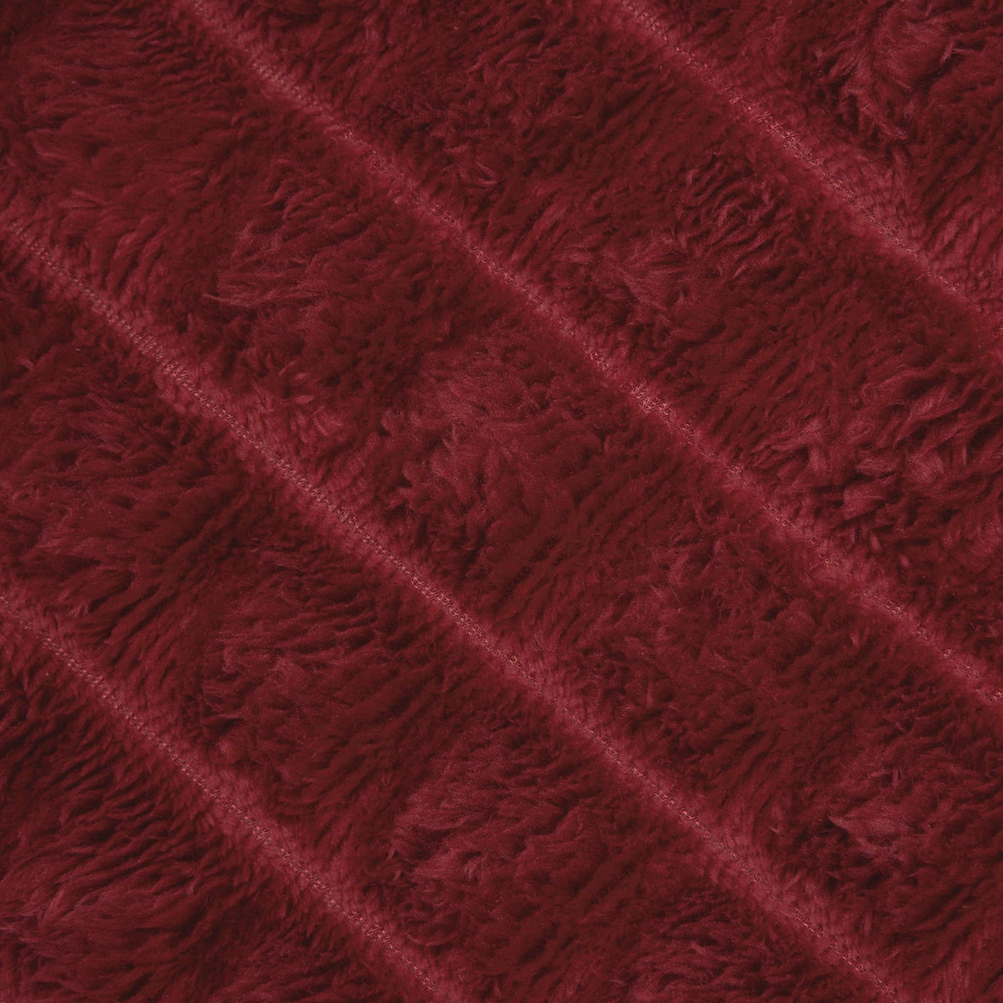 Throw Blanket Bordeaux Red 240 x 220 cm Fleece