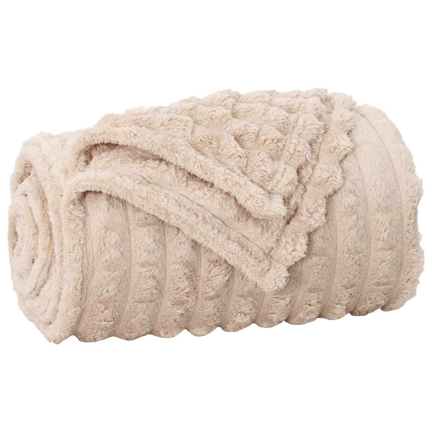 Throw Blankets 6 pcs Beige 150 x 130 cm Fleece