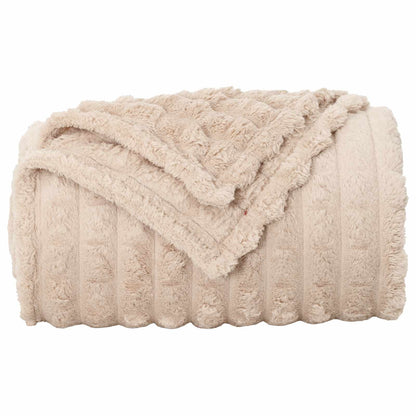 Throw Blankets 6 pcs Beige 240 x 220 cm Fleece