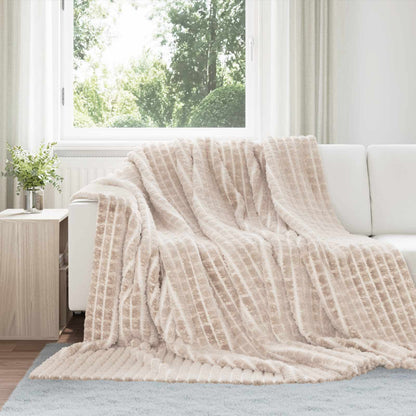 Throw Blankets 6 pcs Beige 270 x 240 cm Fleece