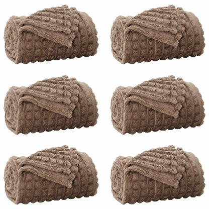 Throw Blankets 6 pcs Camel 200 x 150 cm Fleece