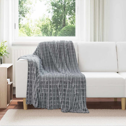 Throw Blankets 6 pcs Dark Grey 150 x 130 cm Fleece