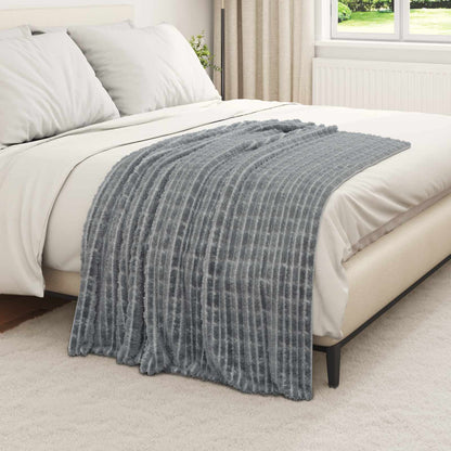 Throw Blankets 6 pcs Dark Grey 150 x 130 cm Fleece