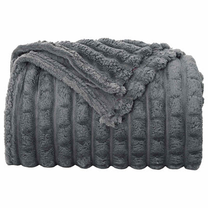 Throw Blankets 6 pcs Dark Grey 200 x 150 cm Fleece