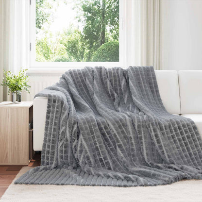 Throw Blankets 6 pcs Dark Grey 270 x 240 cm Fleece