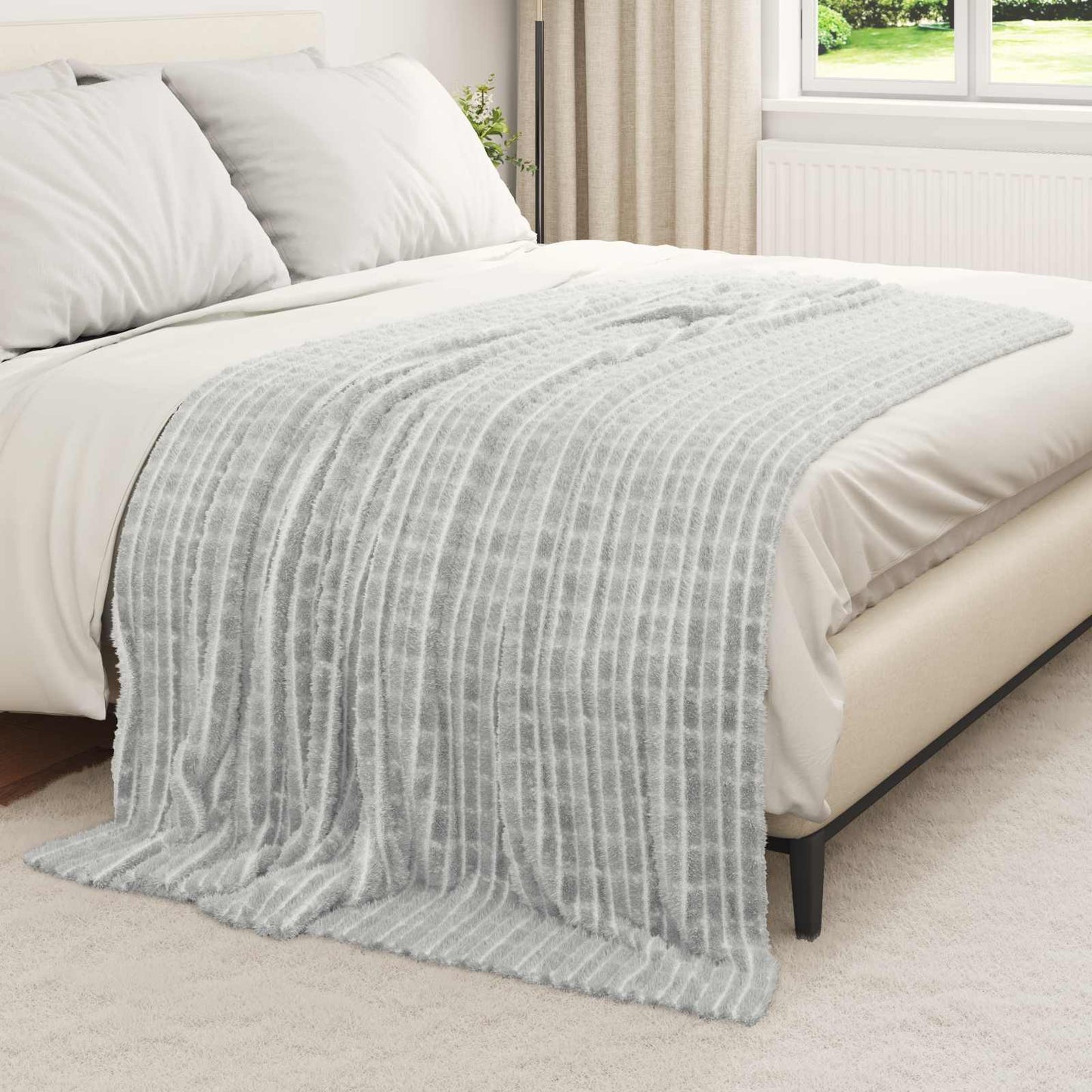 Throw Blankets 6 pcs Grey 200 x 150 cm Fleece