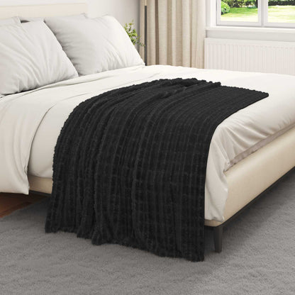 Throw Blankets 6 pcs Black 150 x 130 cm Fleece