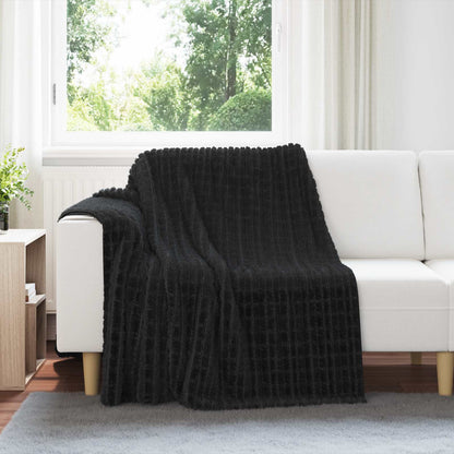 Throw Blankets 6 pcs Black 200 x 150 cm Fleece