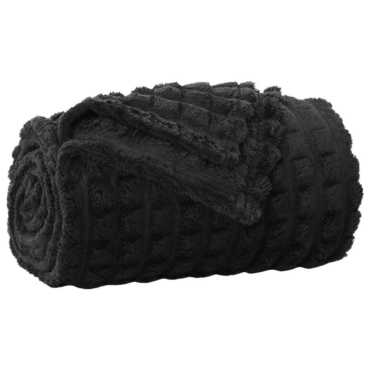 Throw Blankets 6 pcs Black 270 x 240 cm Fleece