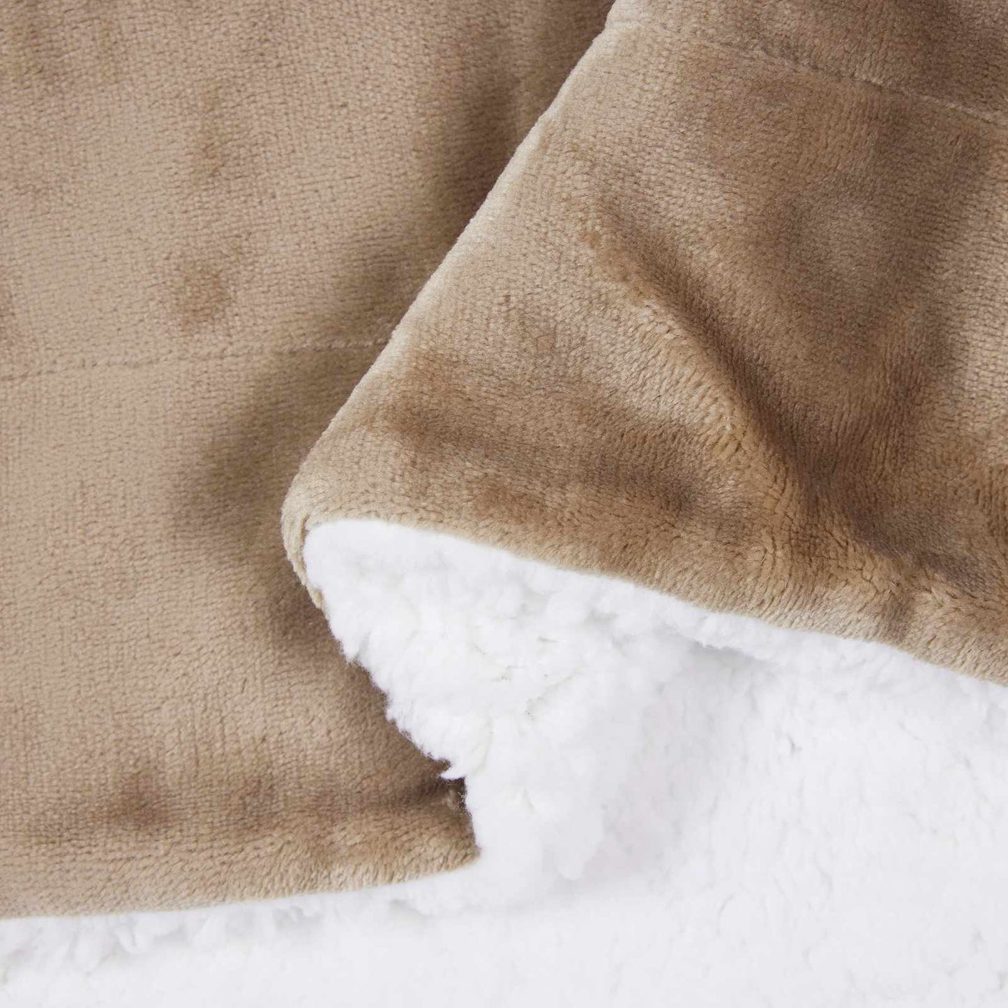Throw Blanket Camel 130 x 150 cm Fleece