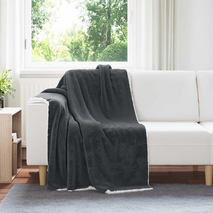 Throw Blanket Dark Grey 130 x 150 cm 1 kg Fleece