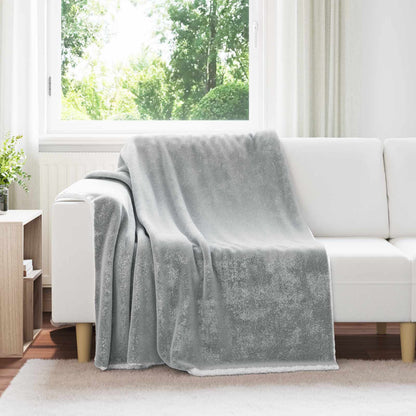 Throw Blanket Grey 150 x 200 cm Fleece