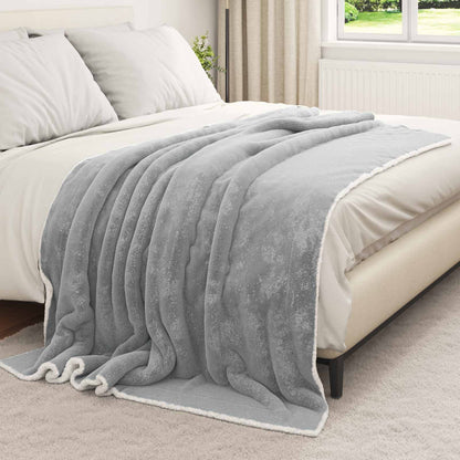 Throw Blanket Grey 150 x 200 cm Fleece
