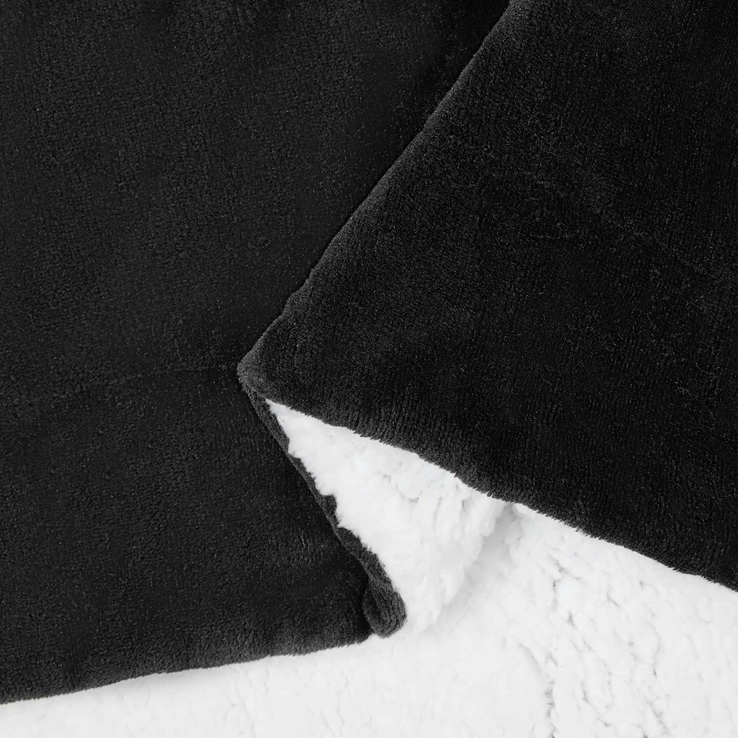 Throw Blanket Black 130 x 150 cm 1 kg Fleece