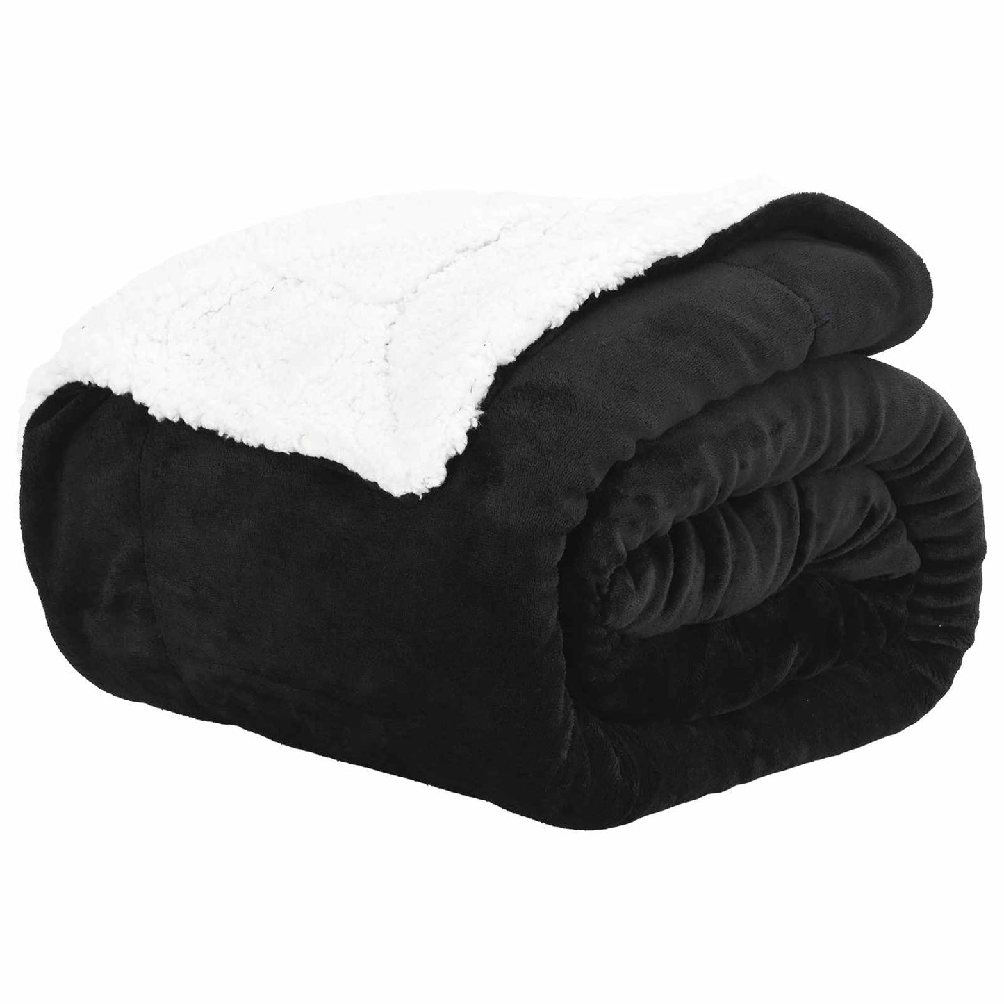 Throw Blanket Black 130 x 150 cm 1 kg Fleece