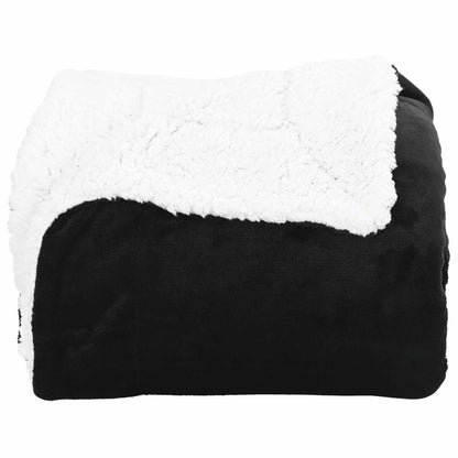 Throw Blanket Black 130 x 150 cm 1 kg Fleece