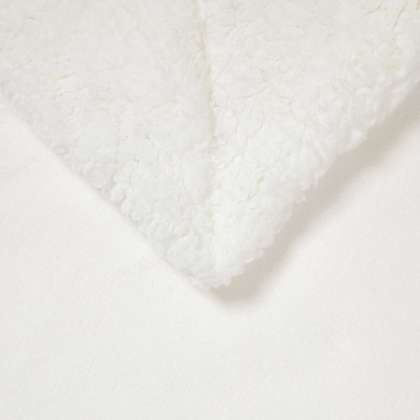 Throw Blanket White 130 x 150 cm 1 kg Fleece