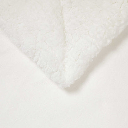 Throw Blanket White 130 x 150 cm 1 kg Fleece