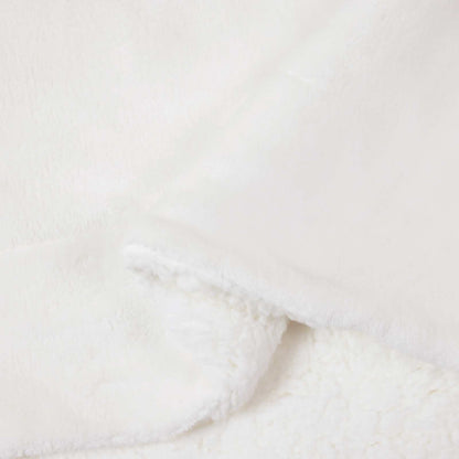 Throw Blanket White 130 x 150 cm Fleece