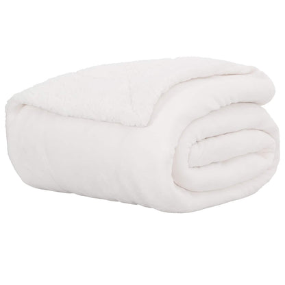 Throw Blanket White 130 x 150 cm 1 kg Fleece
