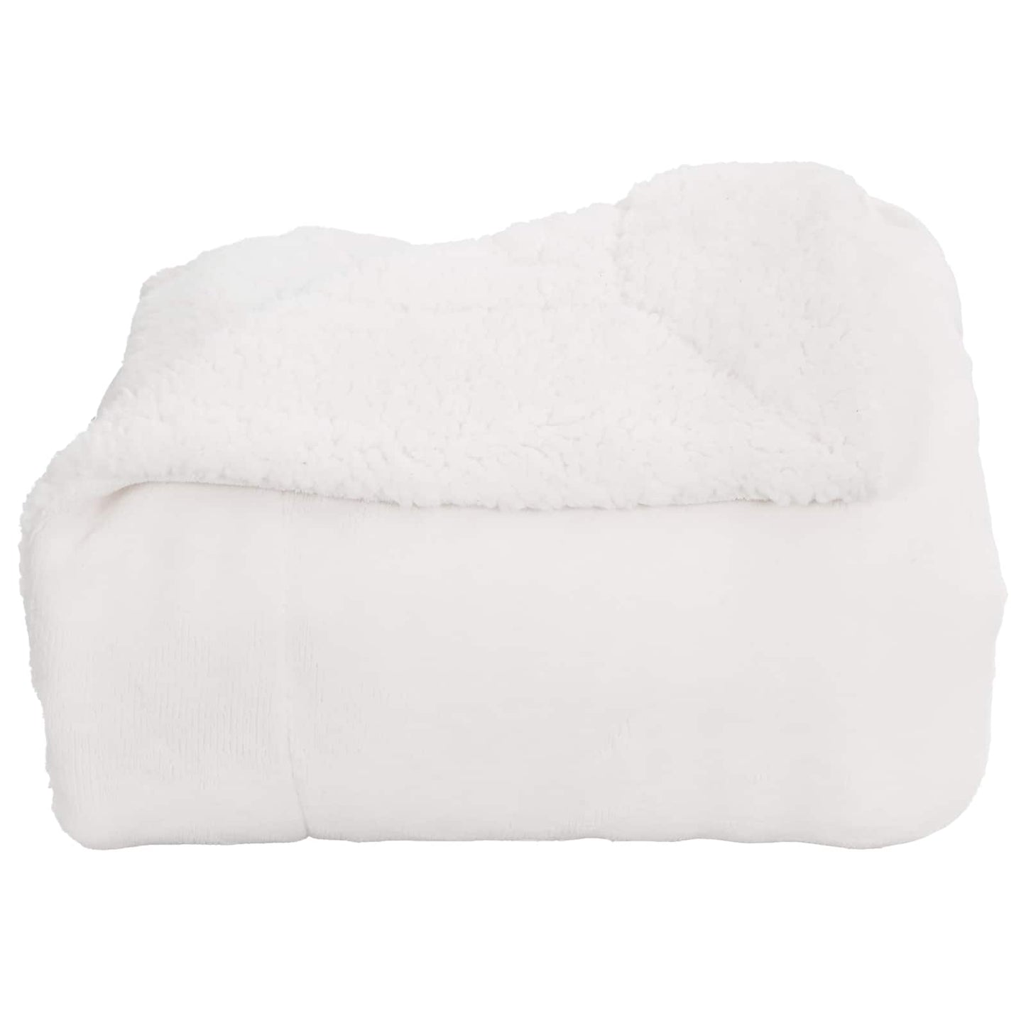 Throw Blanket White 130 x 150 cm 1 kg Fleece