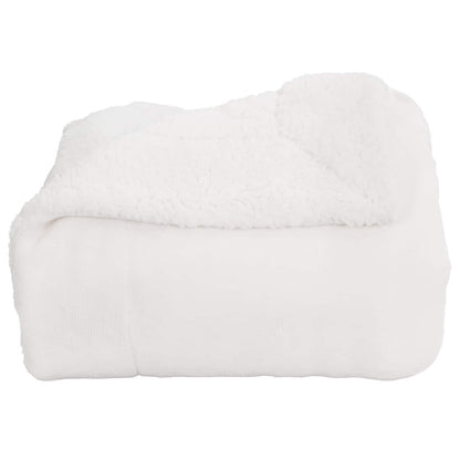 Throw Blanket White 130 x 150 cm 1 kg Fleece