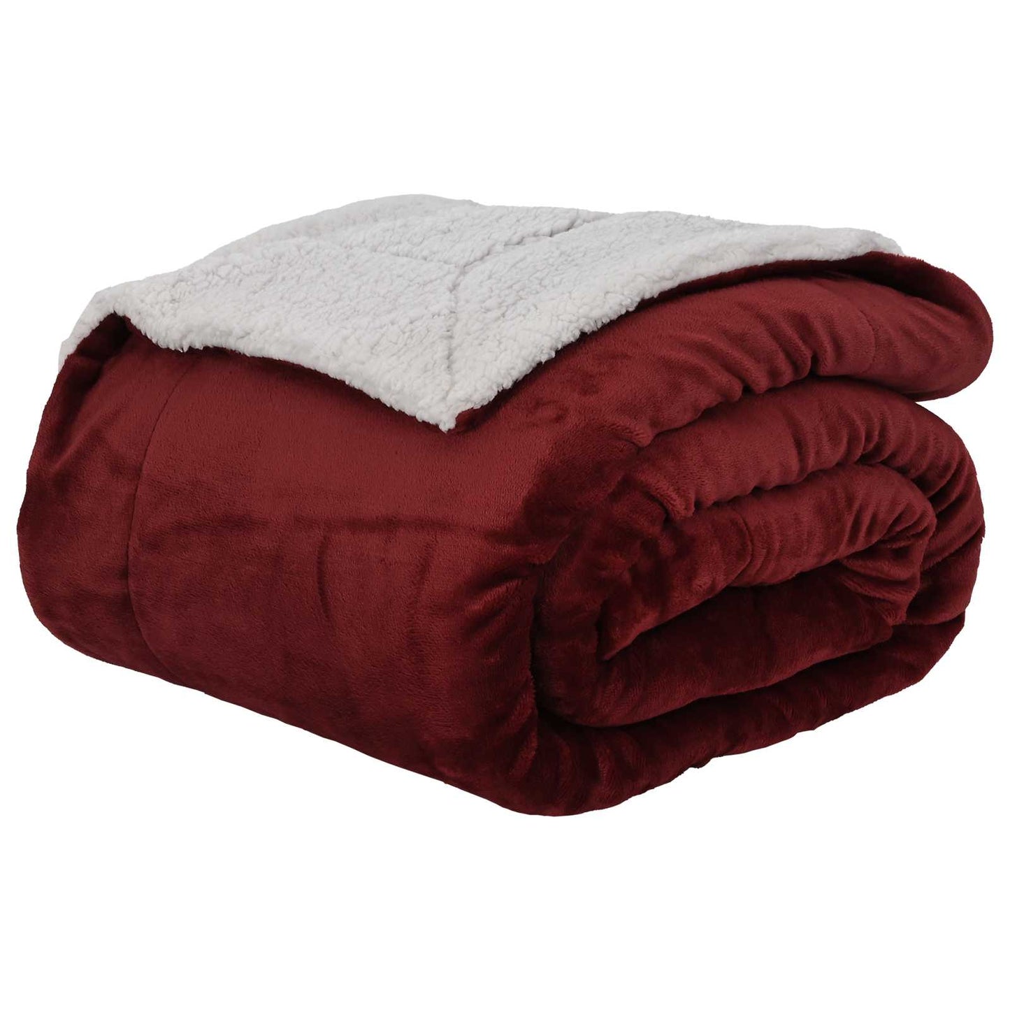 Throw Blanket Bordeaux Red 150 x 200 cm Fleece