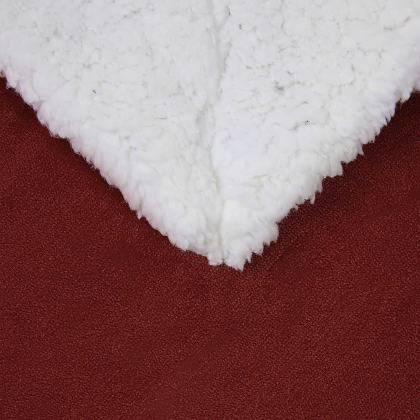 Throw Blanket Bordeaux Red 220 x 240 cm Fleece