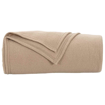 Throw Blanket Camel 170 x 130 cm Fleece