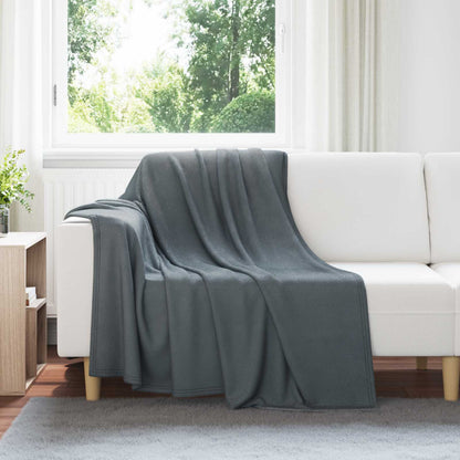 Throw Blanket Dark Grey 200 x 150 cm Fleece