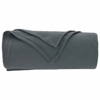 Throw Blanket Dark Grey 240 x 220 cm Fleece