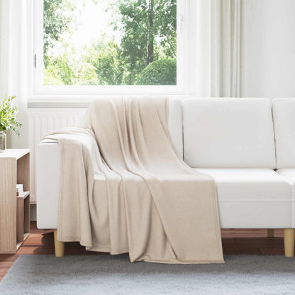 Throw Blankets 6 pcs Beige 170 x 130 cm Fleece