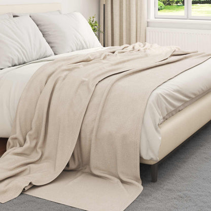 Throw Blankets 6 pcs Beige 270 x 240 cm Fleece