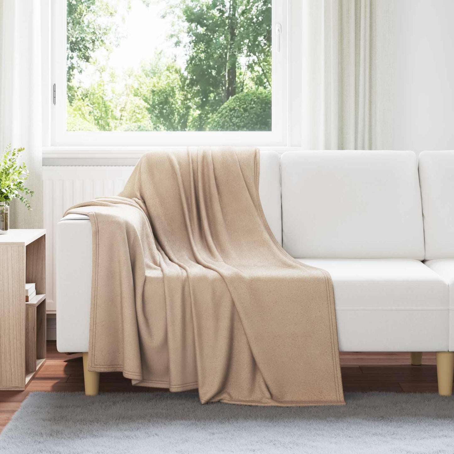 Throw Blankets 6 pcs Camel 170 x 130 cm Fleece