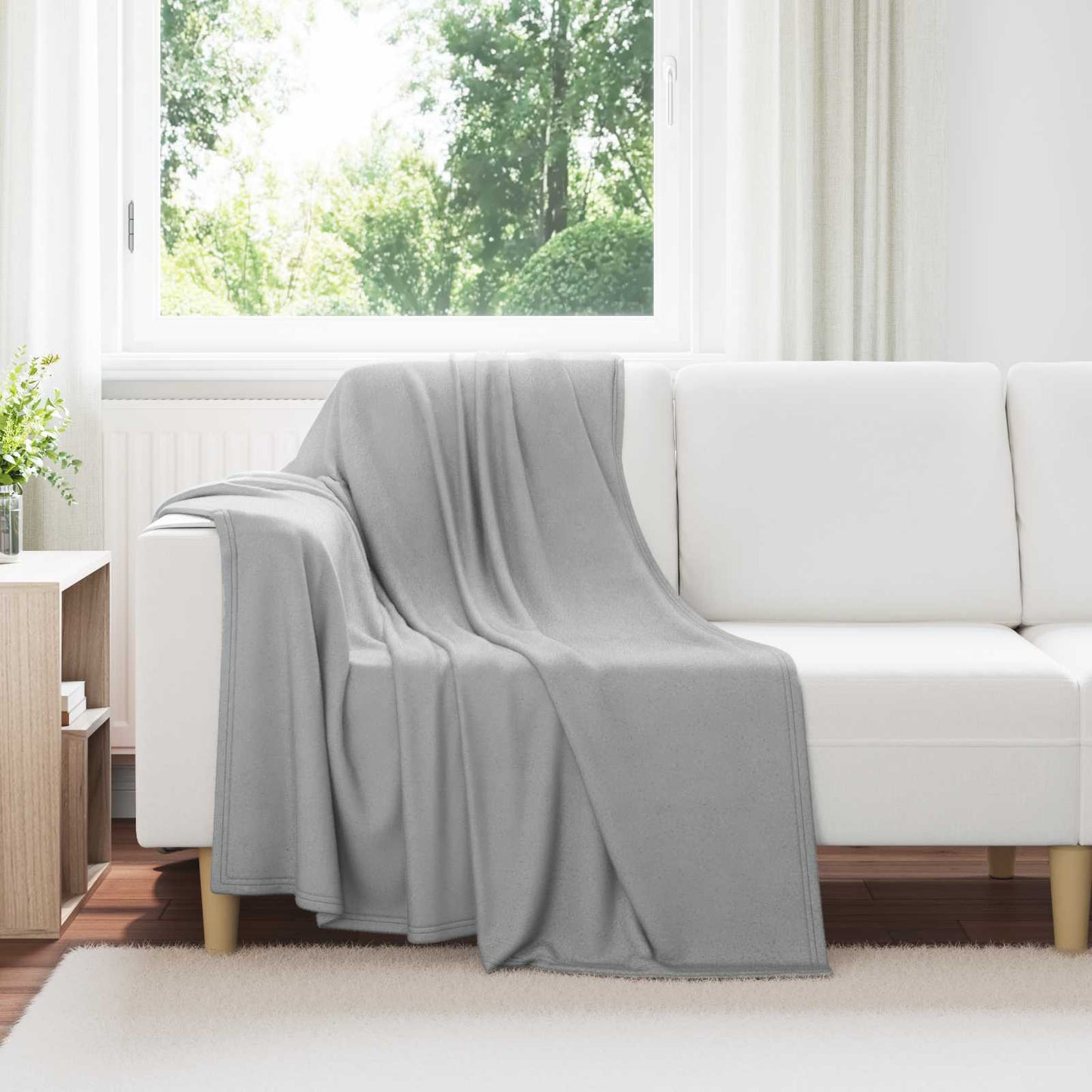 Throw Blankets 6 pcs Grey 170 x 130 cm Fleece