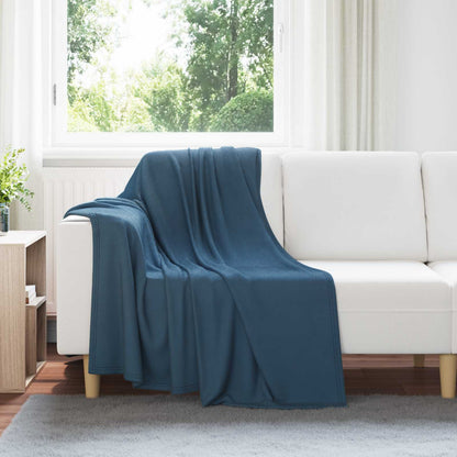 Throw Blankets 6 pcs Navy Blue 170 x 130 cm Fleece