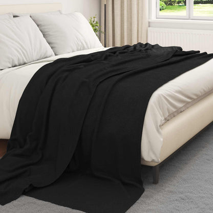 Throw Blankets 6 pcs Black 240 x 220 cm Fleece