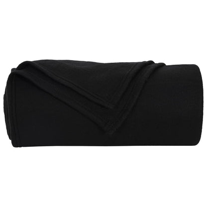 Throw Blankets 6 pcs Black 240 x 220 cm Fleece