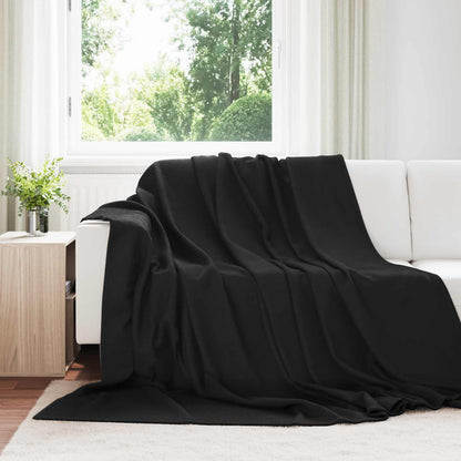 Throw Blankets 6 pcs Black 270 x 240 cm Fleece