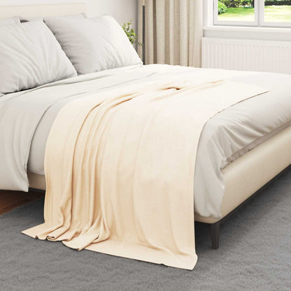 Throw Blankets 6 pcs Cream 170 x 130 cm Fleece
